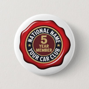 Badge Rond 5 Cm Bouton du Club de Voiture NNY