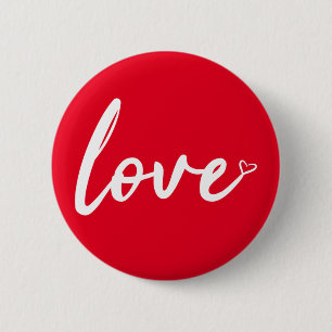 Badge Rond 5 Cm Bouton du coeur d'amour