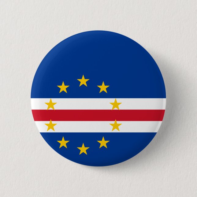 Badge Rond 5 Cm Bouton du drapeau cap verdien (Devant)