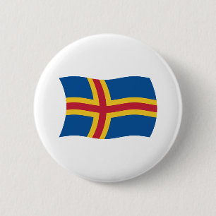 Badge Rond 5 Cm Bouton du drapeau d'Aland
