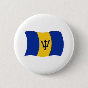 Badge Rond 5 Cm Bouton du drapeau de la Barbade
