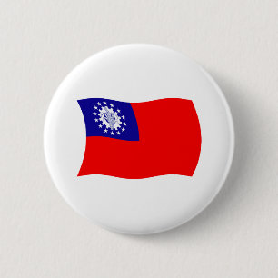 Badge Rond 5 Cm Bouton du drapeau de la Birmanie