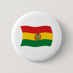Badge Rond 5 Cm Bouton du drapeau de la Bolivie
