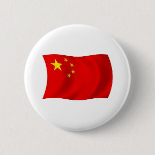 Badge Rond 5 Cm Bouton du drapeau de la Chine