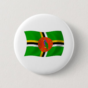 Badge Rond 5 Cm Bouton du drapeau de la Dominique