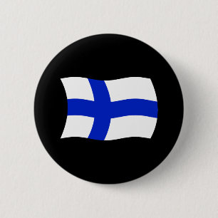 Badge Rond 5 Cm Bouton du drapeau de la Finlande