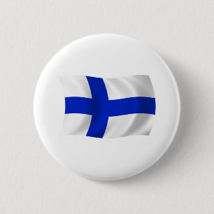 Badge Rond 5 Cm Bouton du drapeau de la Finlande