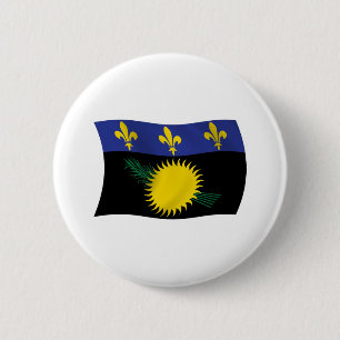 Badge Rond 5 Cm Bouton du drapeau de la Guadeloupe