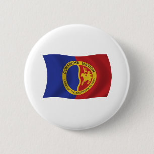 Badge Rond 5 Cm Bouton du drapeau de la Nation Comanche
