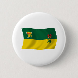 Badge Rond 5 Cm Bouton du drapeau de la Saskatchewan
