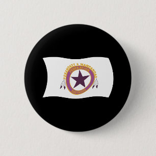 Badge Rond 5 Cm Bouton du drapeau de la tribu Wampanoag