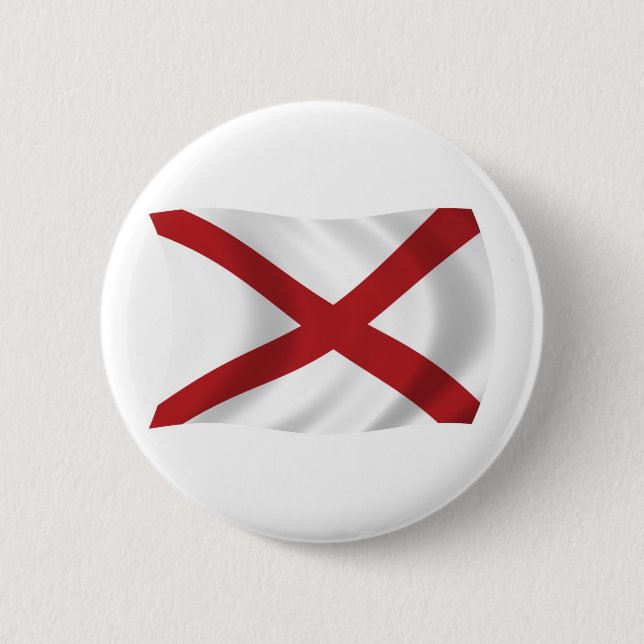 Badge Rond 5 Cm Bouton du drapeau de l'Alabama (Devant)