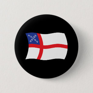 Badge Rond 5 Cm Bouton du drapeau de l'Église épiscopale des États