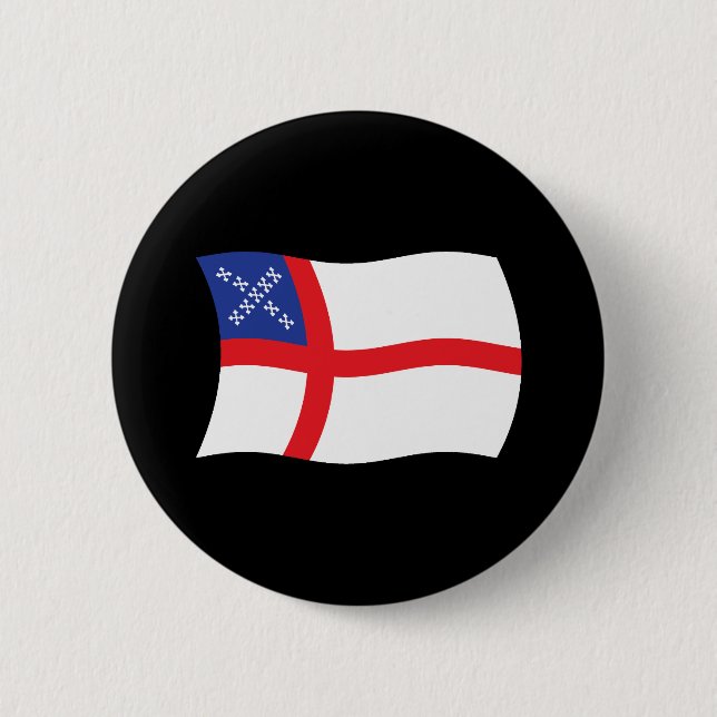 Badge Rond 5 Cm Bouton du drapeau de l'Église épiscopale des États (Devant)