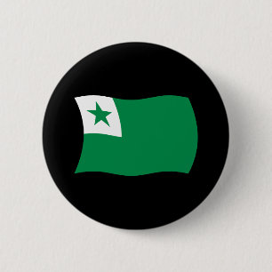 Badge Rond 5 Cm Bouton du drapeau de l'espéranto