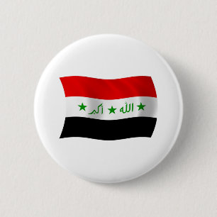 Badge Rond 5 Cm Bouton du drapeau de l'Irak