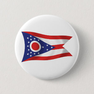Badge Rond 5 Cm Bouton du drapeau de l'Ohio