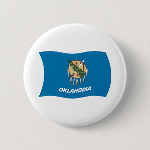 Badge Rond 5 Cm Bouton du drapeau de l'Oklahoma