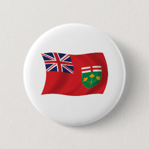 Badge Rond 5 Cm Bouton du drapeau de l'Ontario