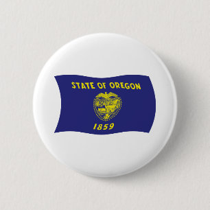 Badge Rond 5 Cm Bouton du drapeau de l'Oregon