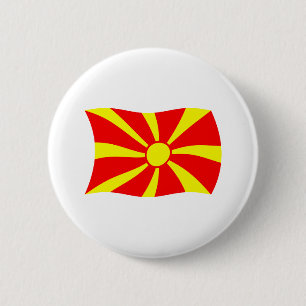 Badge Rond 5 Cm Bouton du drapeau de Macédoine