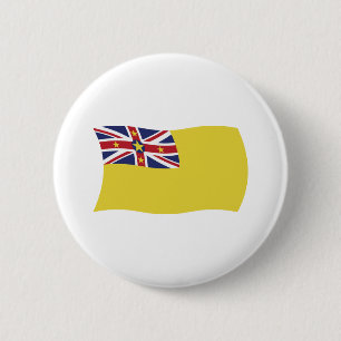 Badge Rond 5 Cm Bouton du drapeau de Nioué