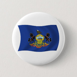 Badge Rond 5 Cm Bouton du drapeau de Pennsylvanie