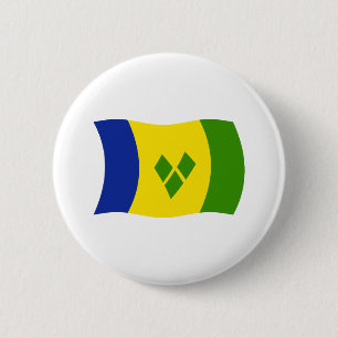 Badge Rond 5 Cm Bouton du drapeau de Saint-Vincent-et-les-Grenadin