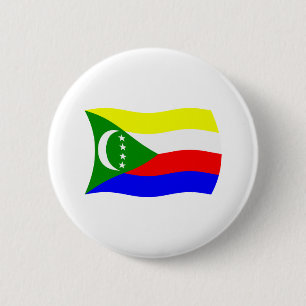 Badge Rond 5 Cm Bouton du drapeau des Comores