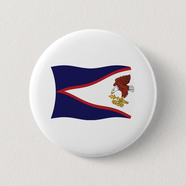 Badge Rond 5 Cm Bouton du drapeau des Samoa américaines (Devant)
