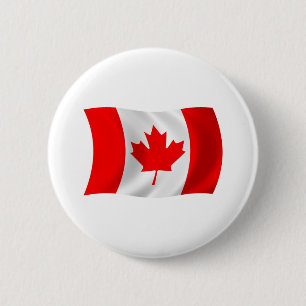 Badge Rond 5 Cm Bouton du drapeau du Canada