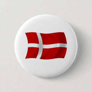 Badge Rond 5 Cm Bouton du drapeau du Danemark