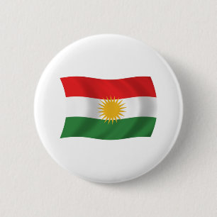 Badge Rond 5 Cm Bouton du drapeau du Kurdistan