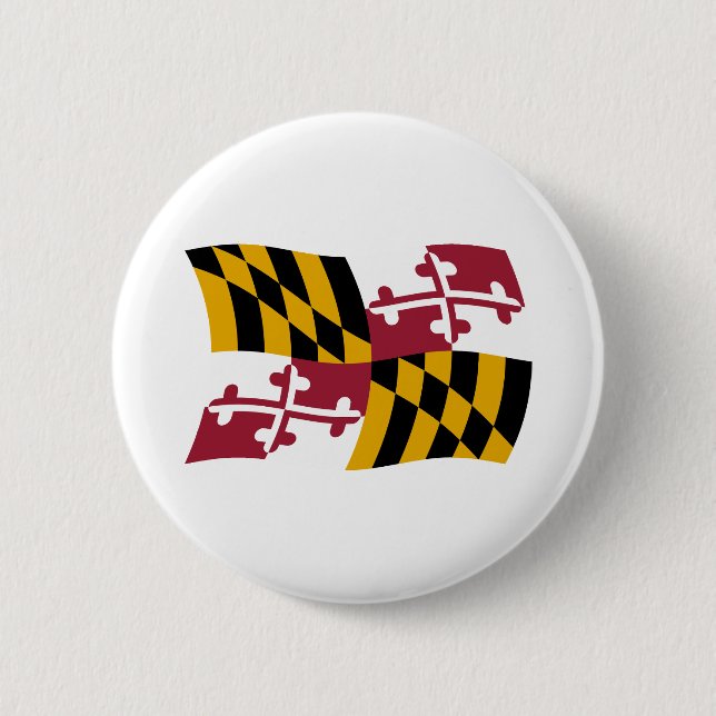 Badge Rond 5 Cm Bouton du drapeau du Maryland (Devant)