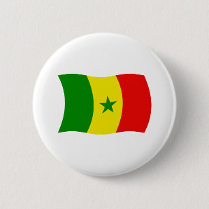 Badge Rond 5 Cm Bouton du drapeau du Sénégal