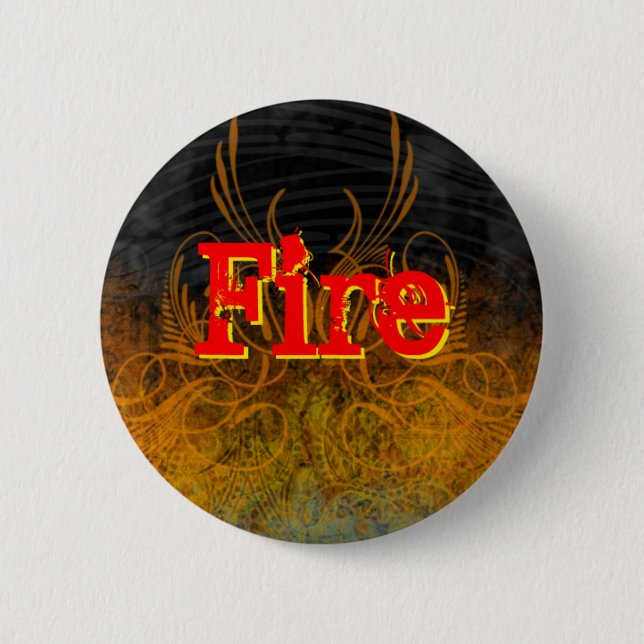 Badge Rond 5 Cm Bouton du feu (Devant)