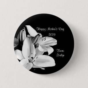 Badge Rond 5 Cm Bouton "du jour de mère heureux 2009"