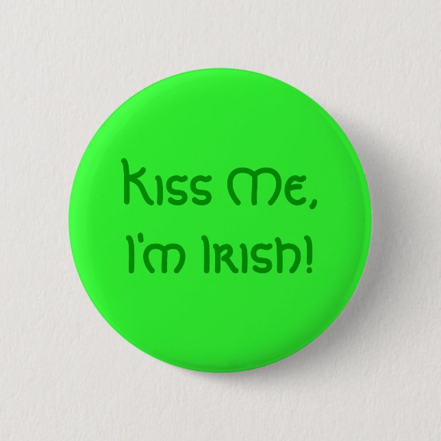Badge Rond 5 Cm Bouton du jour de St. Patty (Devant)