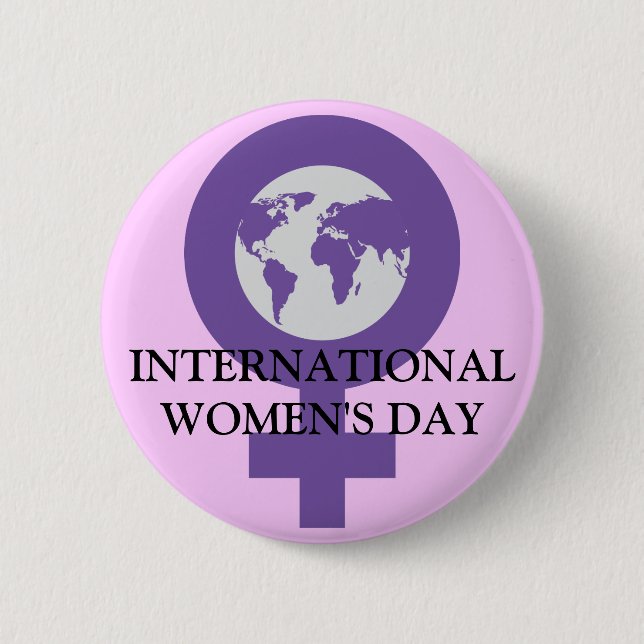 Badge Rond 5 Cm Bouton du jour des femmes (Devant)
