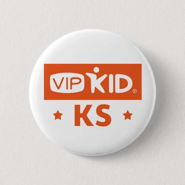 Badge Rond 5 Cm Bouton du Kansas VIPKID (Devant)