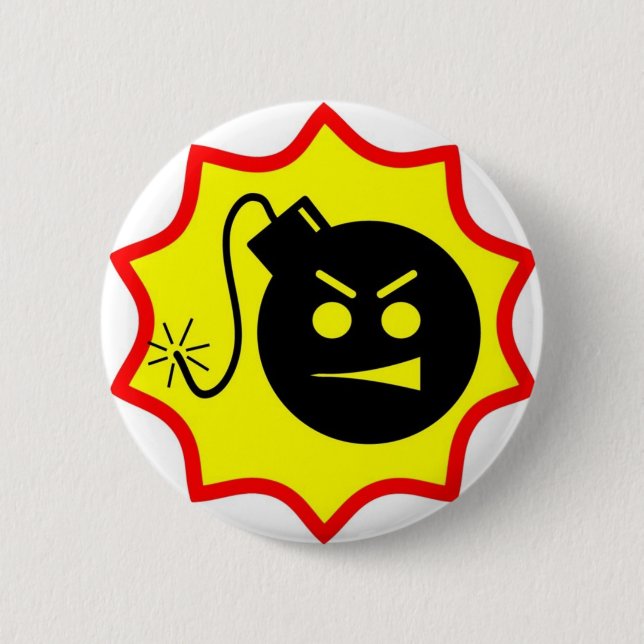 Badge Rond 5 Cm Bouton du logo de Sam sérieux (Devant)