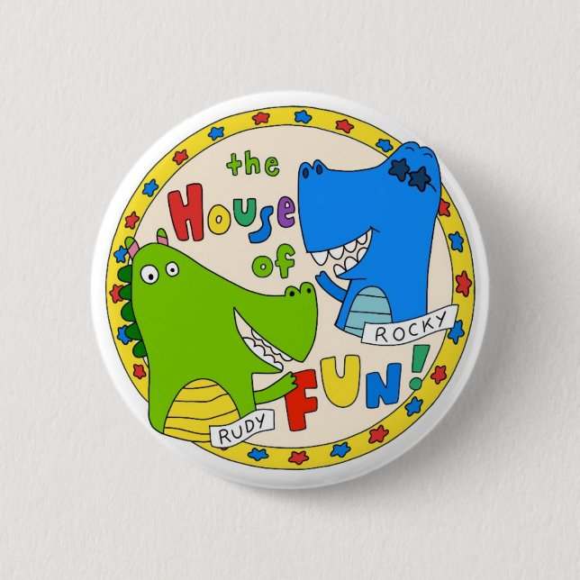 Badge Rond 5 Cm Bouton du logo "Maison du plaisir" (Devant)