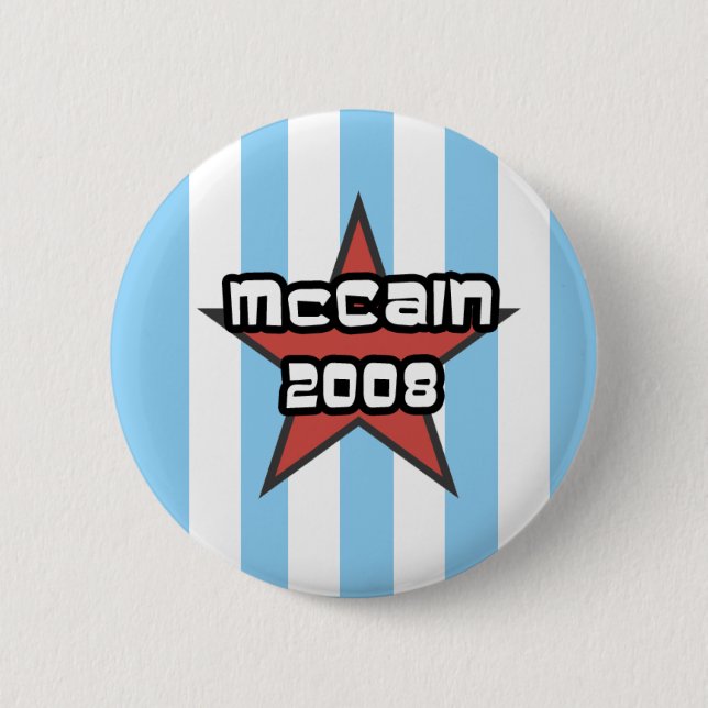 Badge Rond 5 Cm bouton du mccain 2008 (Devant)