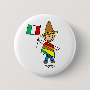 Badge Rond 5 Cm Bouton du Mexique