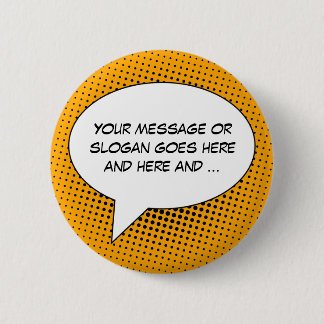 Badge Rond 5 Cm Bouton du Modèle de messages pour buller la parole
