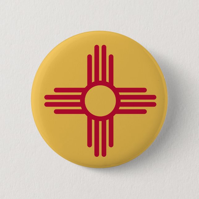 Badge Rond 5 Cm Bouton du Nouveau Mexique (Devant)