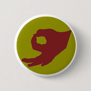 Badge Rond 5 Cm Bouton du numéro 2 de jeu de main de cercle