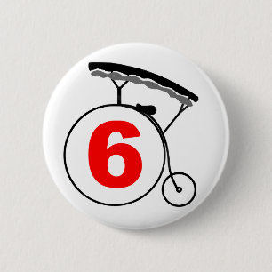 Badge Rond 5 Cm "Bouton du numéro 6 du prisonnier"