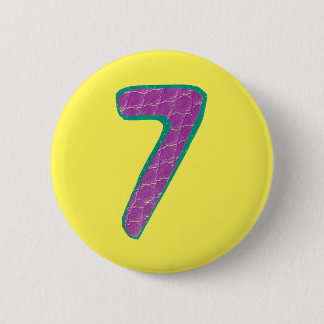 Badge Rond 5 Cm Bouton du numéro sept