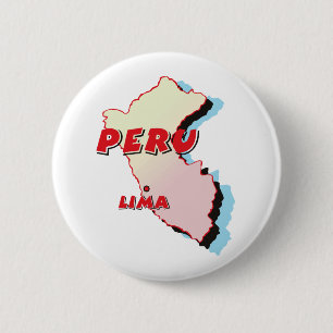 Badge Rond 5 Cm Bouton du Pérou
